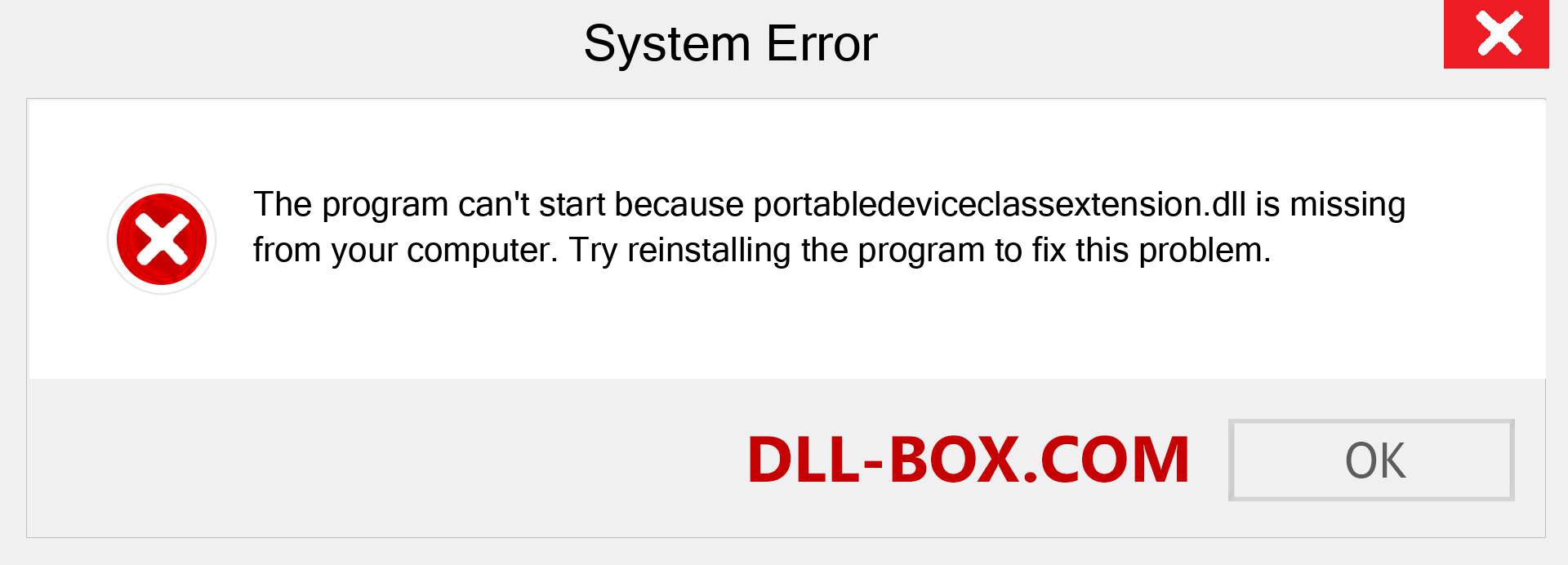  portabledeviceclassextension.dll file is missing?. Download for Windows 7, 8, 10 - Fix  portabledeviceclassextension dll Missing Error on Windows, photos, images